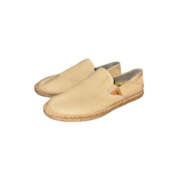 OluKai Kaula Pa'a Kapa Espadrilles Linen Slip On Womens US 8 Tan - Picture 3 of 8